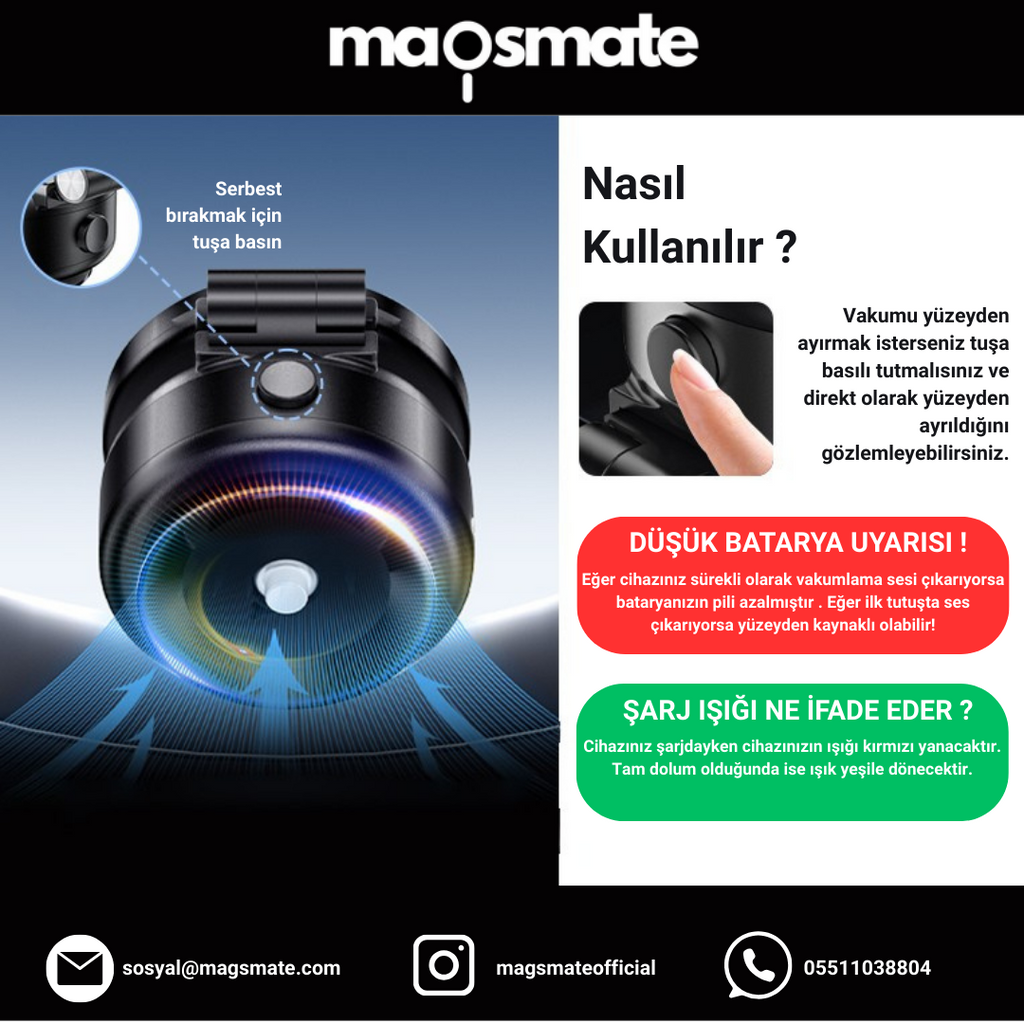 Magsmate™ Akıllı Vantuzlu Telefon Tutucu