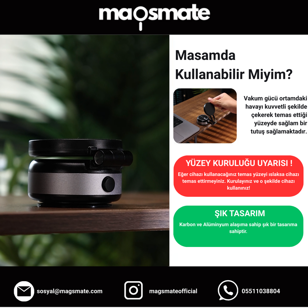 Magsmate™ Akıllı Vantuzlu Telefon Tutucu