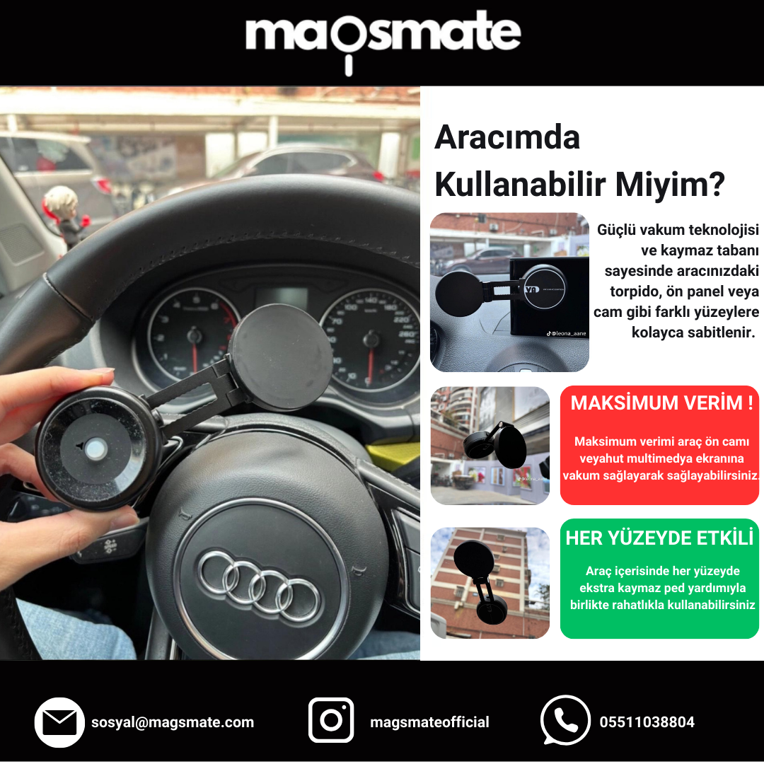 Magsmate™ Akıllı Vantuzlu Telefon Tutucu